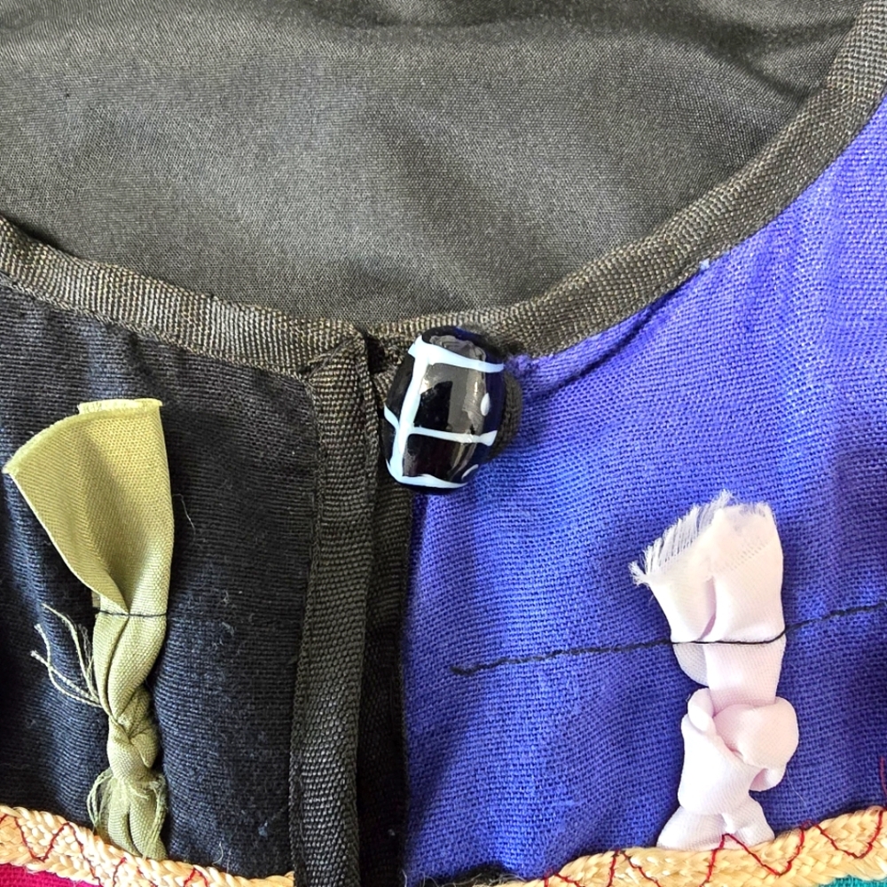 VTG Allure Patchwork Art to Wear Artsy Womens Jacket Size L Boho Chic Cottage - Picture 8 of 13